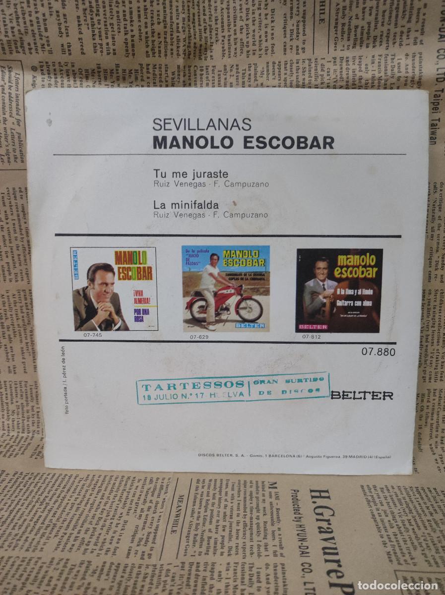 Discos de vinilo: Manolo Escobar &ndash; Sevillanas - Foto 2