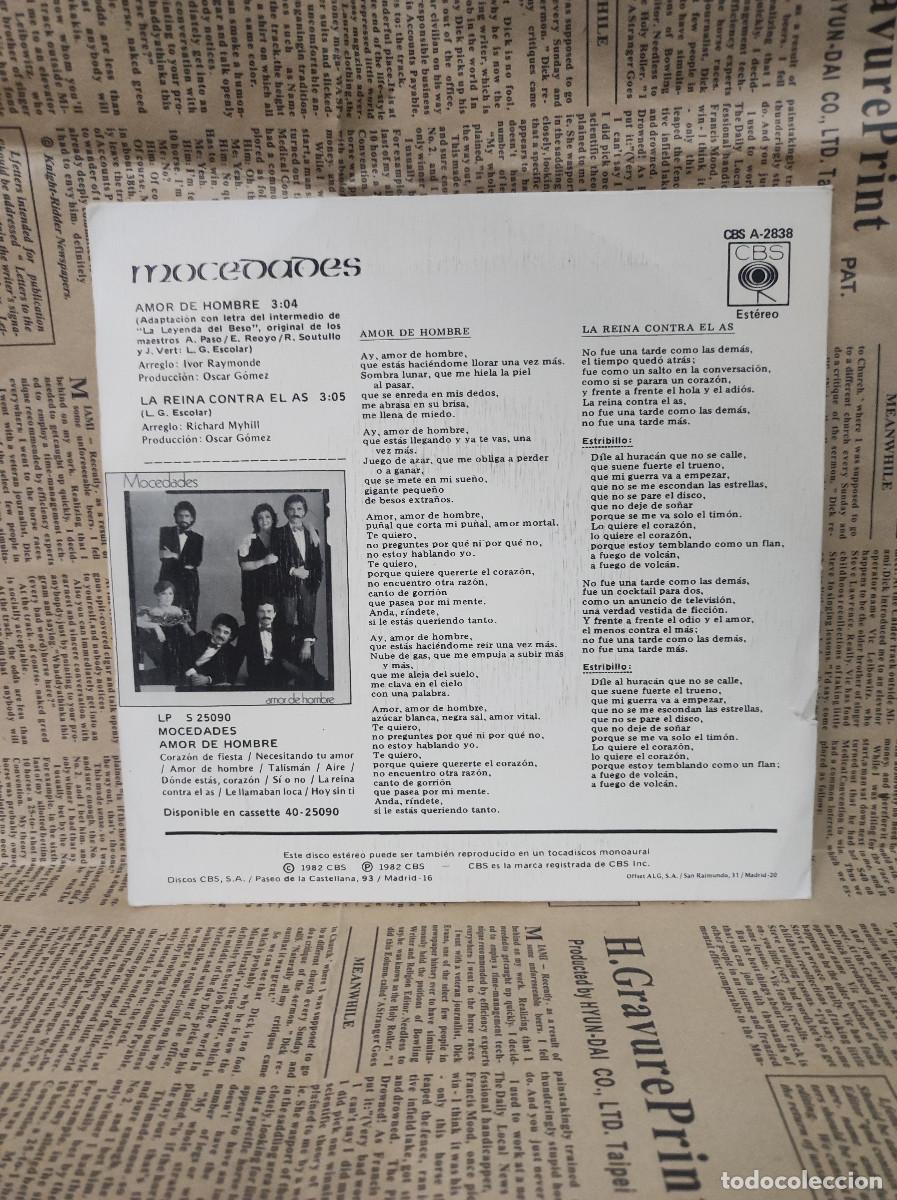 Discos de vinilo: Mocedades &ndash; Amor De Hombre - Foto 2