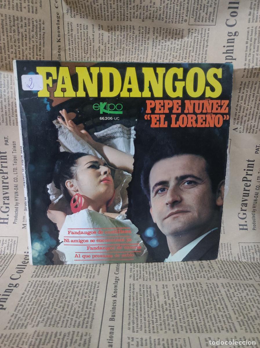 Discos de vinilo: FANDANGOS PEPE NU&Ntilde;EZ EL LORE&Ntilde;O - Foto 1
