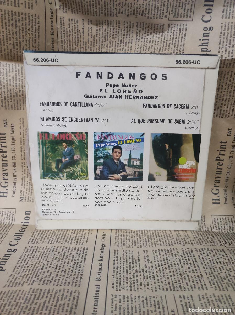 Discos de vinilo: FANDANGOS PEPE NU&Ntilde;EZ EL LORE&Ntilde;O - Foto 2
