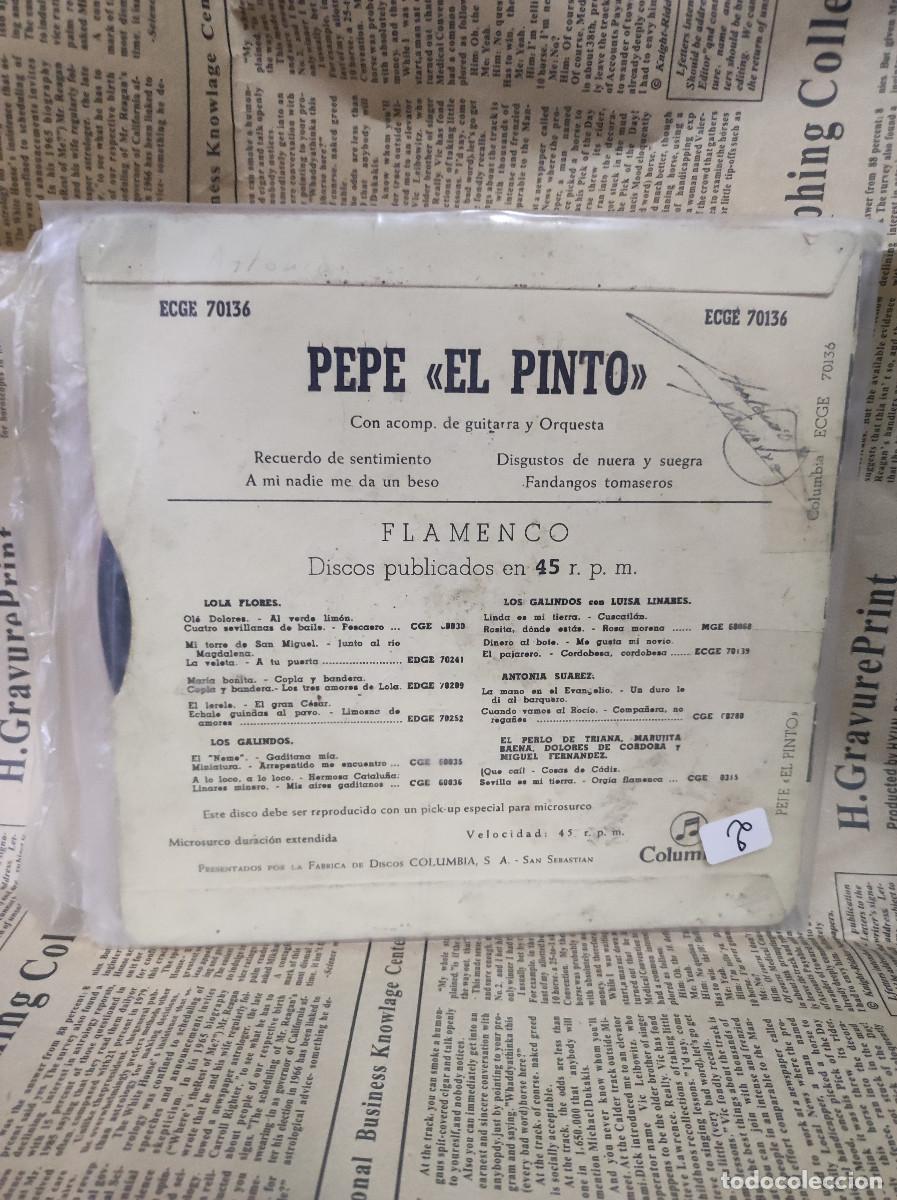 Discos de vinilo: Pepe &rdquo;El Pinto&rdquo; &ndash; Recuerdo De Sentimiento - Foto 2