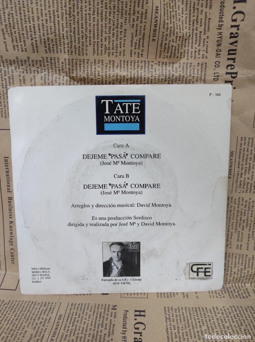 Discos de vinilo: Tate Montoya &ndash; Dejeme &rdquo;Pasa&rdquo; Compare - Foto 2