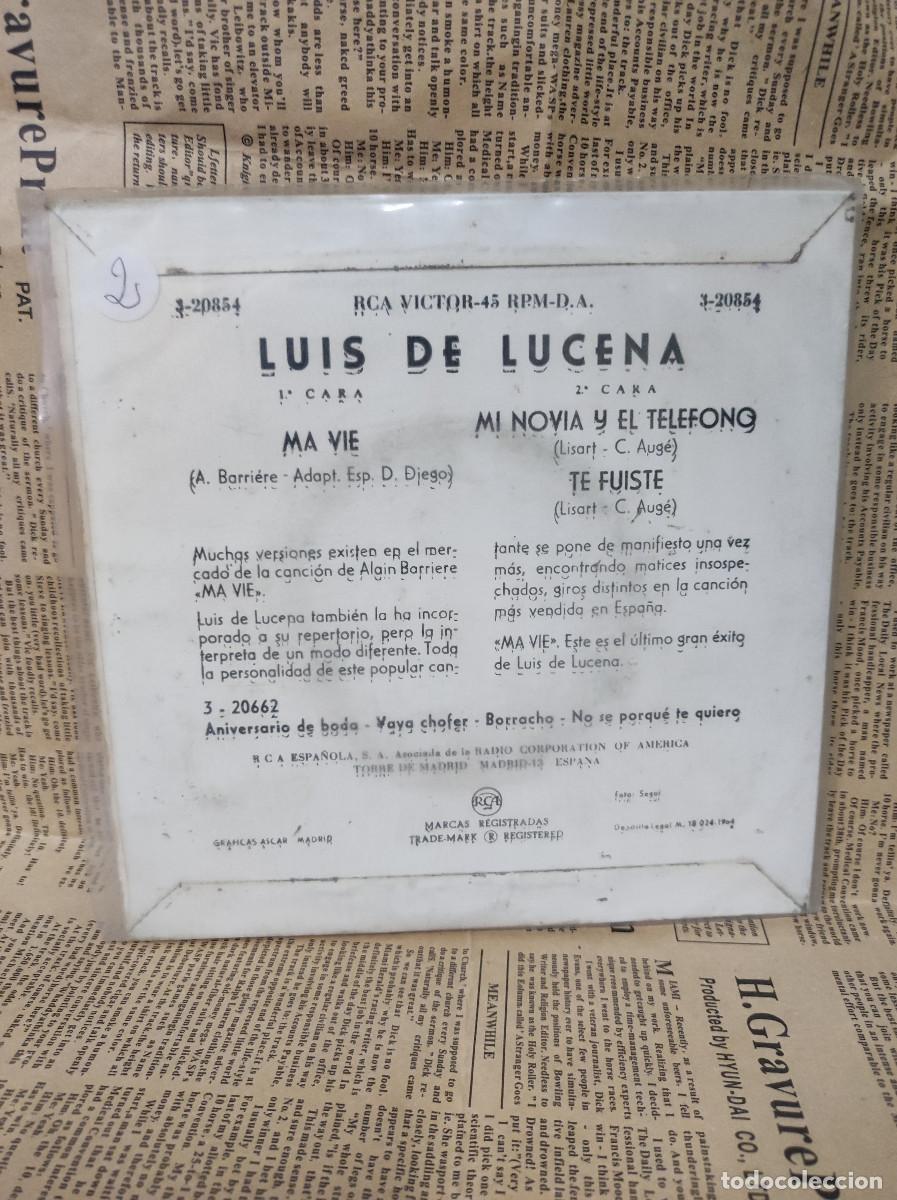 Discos de vinilo: Luis De Lucena &ndash; Ma Vie - Foto 2
