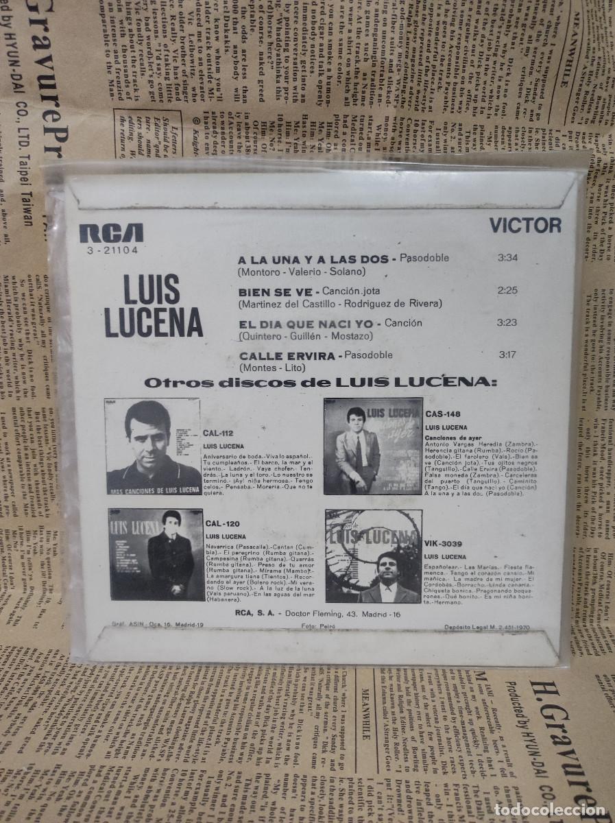 Discos de vinilo: Luis Lucena &ndash; A La Una Y A Las Dos - Foto 2