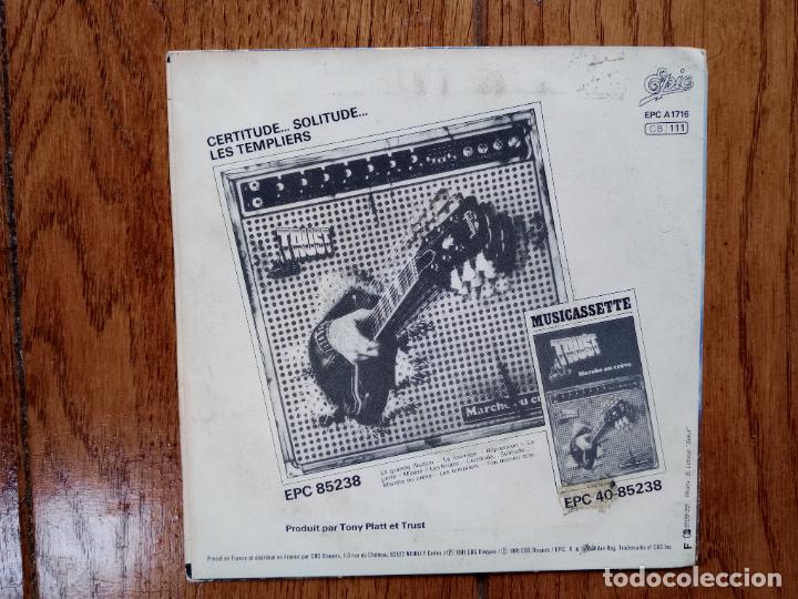 Discos de vinilo: Trust - certitude ...solitude... + les templiers - Foto 2