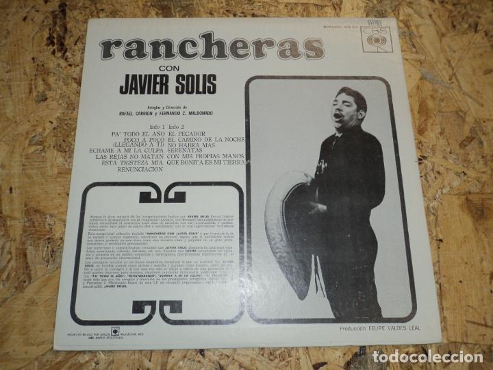 Discos de vinilo: JAVIER SOLIS - RANCHERAS CON JAVIER SOLIS - Foto 2