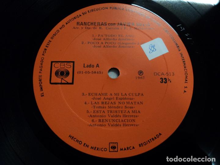 Discos de vinilo: JAVIER SOLIS - RANCHERAS CON JAVIER SOLIS - Foto 3