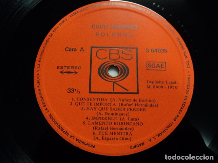 Discos de vinilo: Cuco Sanchez &ndash; Boleros - Foto 3