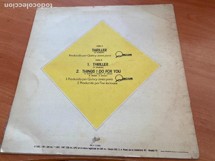 Discos de vinilo: MICHAEL JACKSON (THRILLER) MAXI 1983 ESPA&Ntilde;A (B-45) - Foto 3