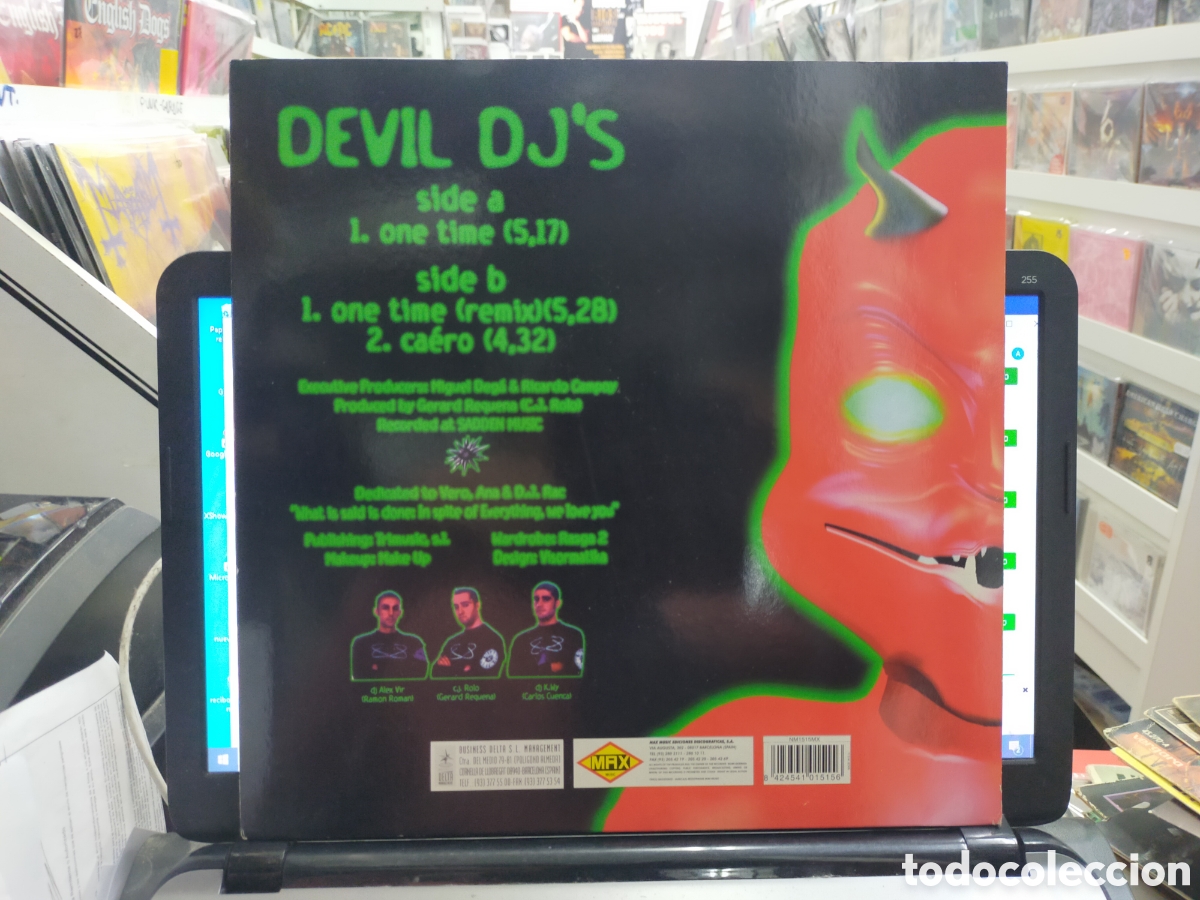 Discos de vinilo: Devil djs maxi one time 1996 - Foto 2