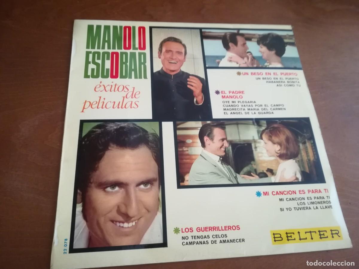 Discos de vinilo: MANOLO ESCOBAR / EXITOS DE PELICULAS / R-1 / BELTER - Foto 1