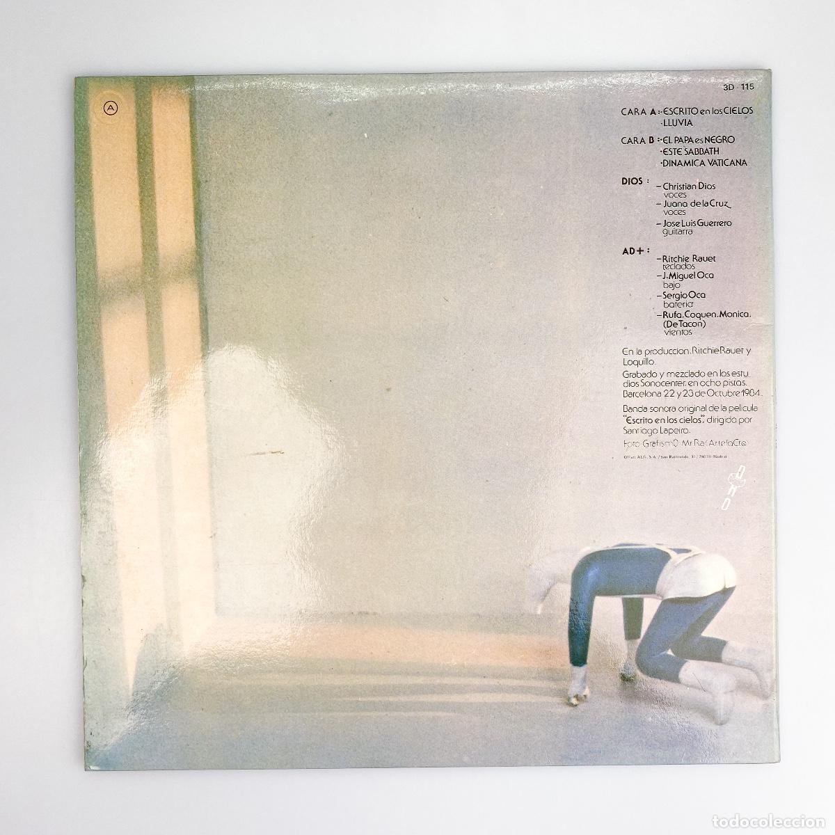 Discos de vinilo: LP. Dios. Escrito En Los Cielos (VG+/VG+) - Foto 2