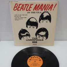 Discos de vinilo: THE LIVERPOOLS - BEATLEMANIA IN THE USA - LP - 1964 MONO - W9001 - PORTADA BLANCA - USA
