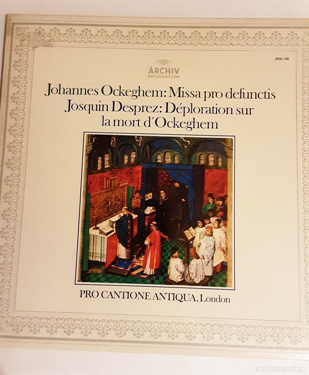 Discos de vinilo: LP - Johannes Ockeghem-Missa pro defunctis / Josquin Desprez-Deploration sur la mort d' Ockeghem