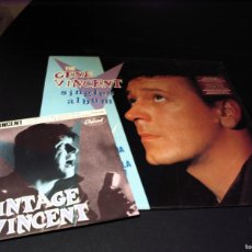 Discos de vinilo: GENE VINCENT LP THE SINGLES ALBUM + BONUS EP CAPITOL UK 1981