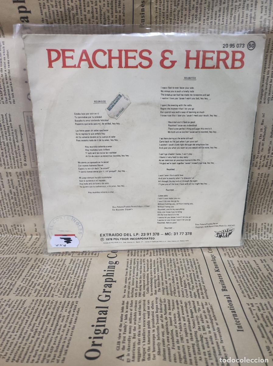 Discos de vinilo: PEACHES & HERB REUNITED - Foto 2