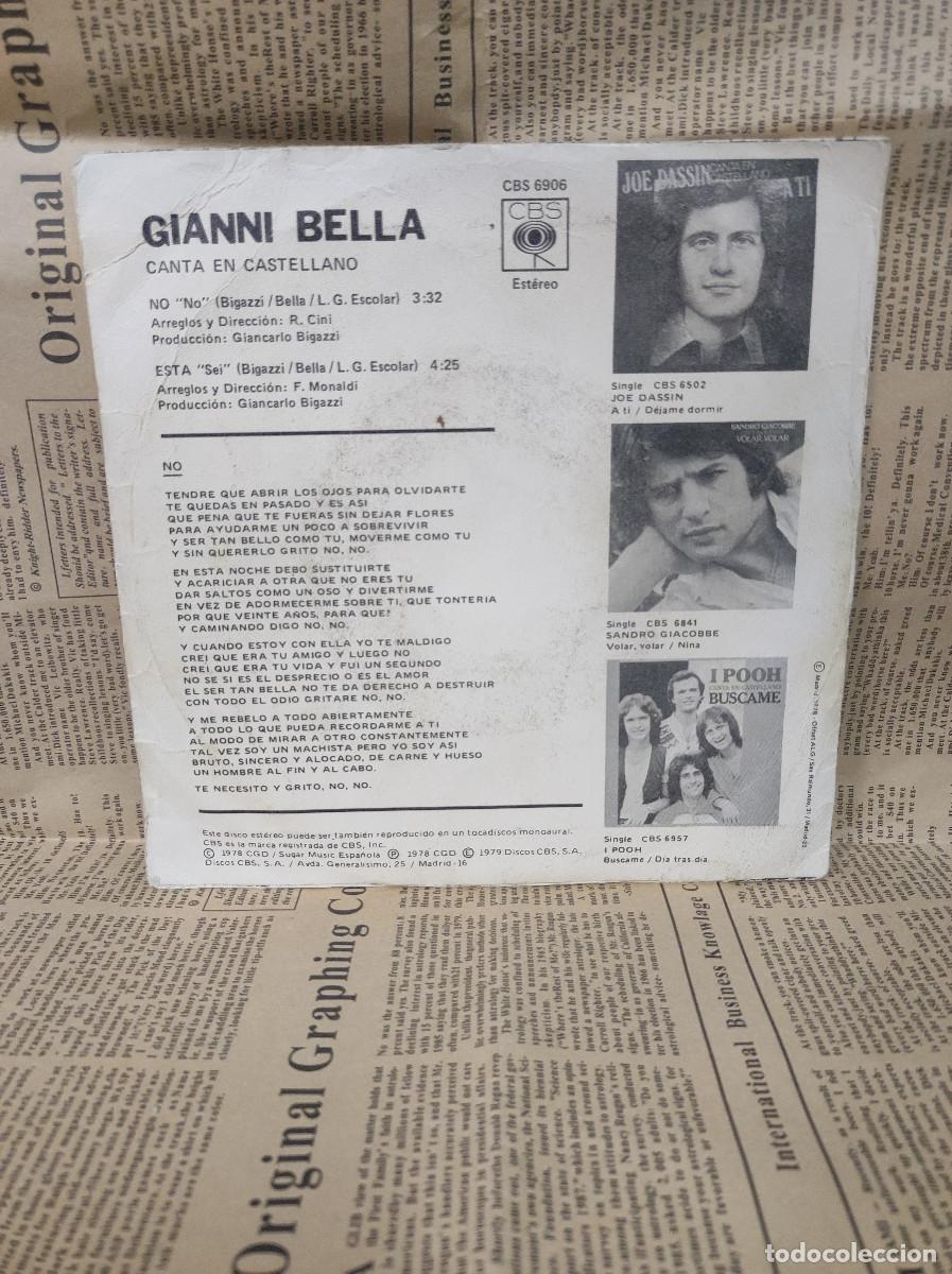 Discos de vinilo: Gianni Bella &ndash; Canta En Castellano No - Foto 2