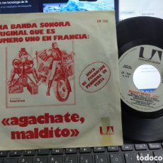 Discos de vinilo: AGÁCHATE MALDITO SINGLE PROMOCIONAL B.S.O. MORRICONE ESPAÑA 1972