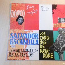 Discos de vinilo: SALVADOR ESCAMILLA CON LOS MILLONARIOS DE LA CANCIÓN, EP, ROMEO + 3, AÑO 1962, IBEROFON IB-45-1117