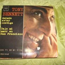 Discos de vinilo: TONY BENNET. QUIERO ESTAR CONTIGO + 3. EP. CBS, 1963. IMPECABLE(#)
