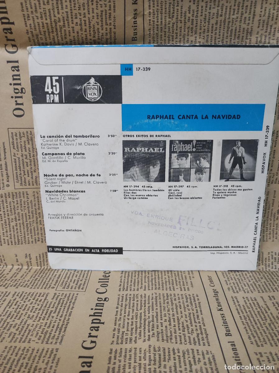 Discos de vinilo: Raphael &ndash; Raphael Canta La Navidad - Foto 2