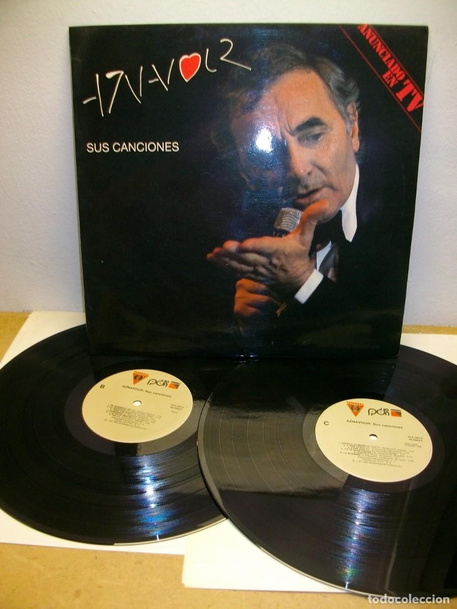 Discos de vinilo: Aznavour &ndash; Sus Canciones 2 x LP - Foto 1