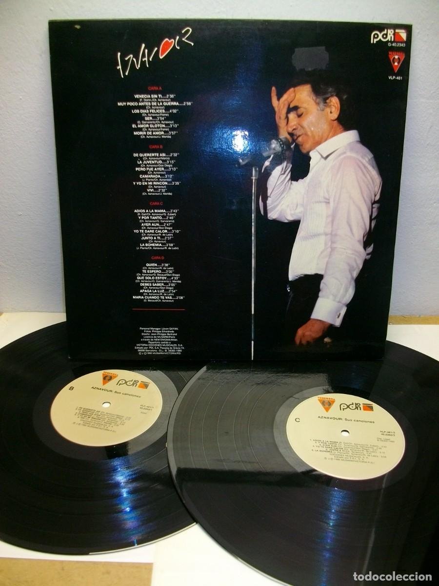 Discos de vinilo: Aznavour &ndash; Sus Canciones 2 x LP - Foto 2