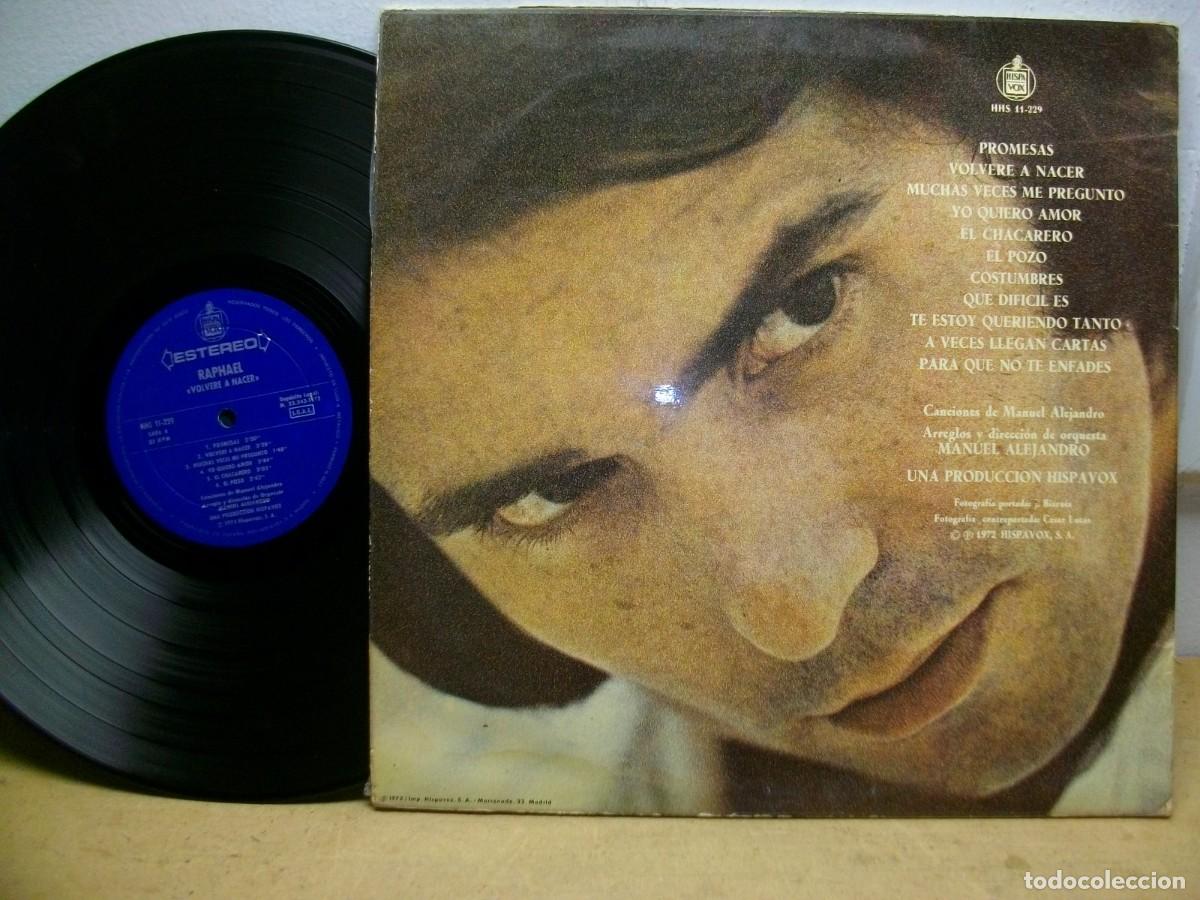 Discos de vinilo: Raphael &ndash; Volver&eacute; A Nacer LP 1972 - Foto 2