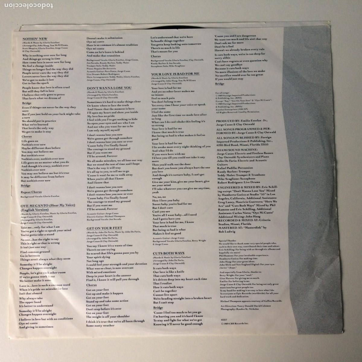 Discos de vinilo: Gloria Estefan &lrm;&ndash; Cuts Both Ways , Holanda 1989 Epic - Foto 4