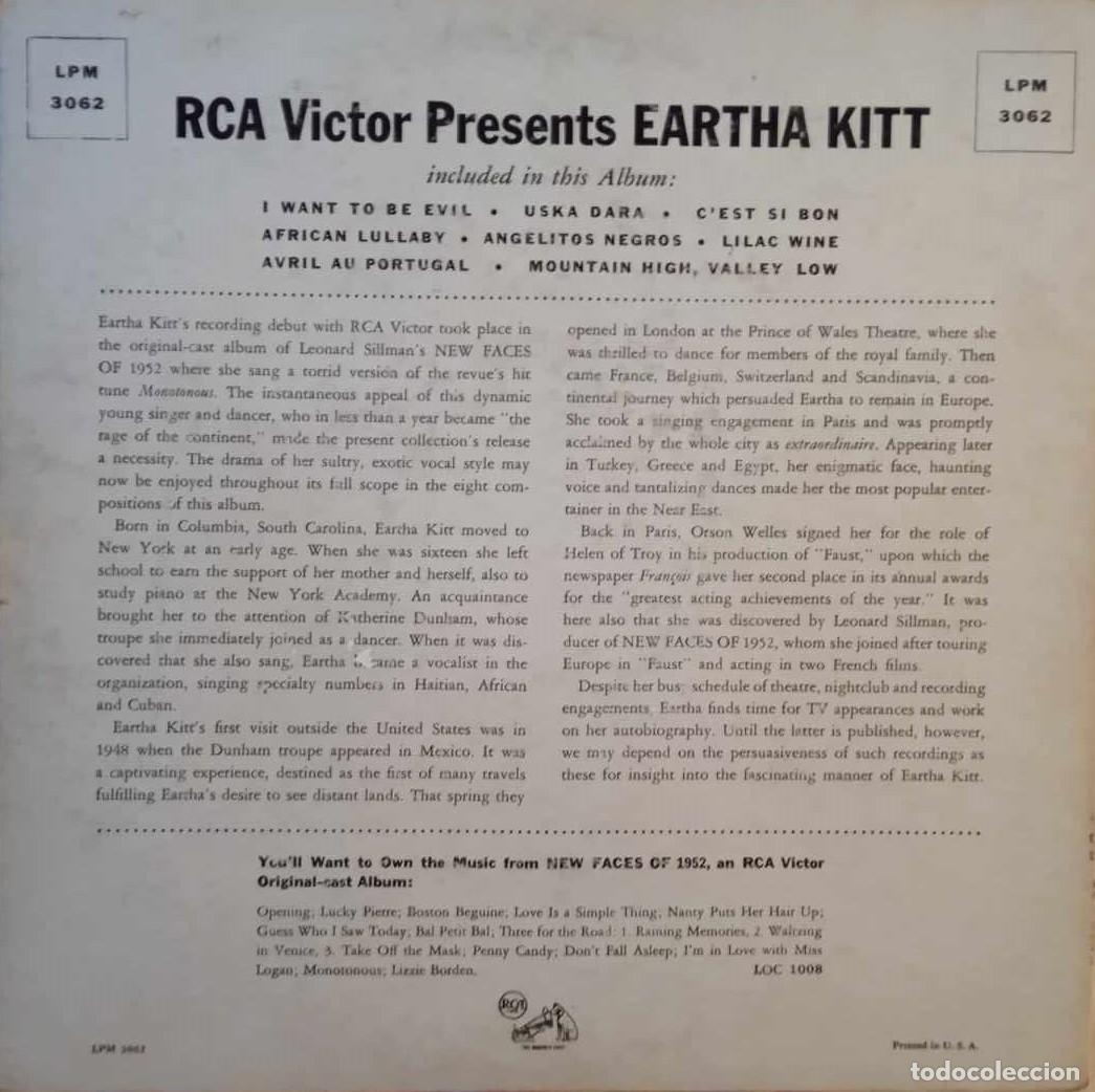 Discos de vinilo: EARTHA KITT - 1952 - 10 - RCA - JAZZ - Foto 2