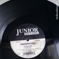 Discos de vinilo: UNDERWORLD ‎– REZ / COWGIRL - MAXI SINGLE JUNIOR 1995 - ELECTRONICA TECHNO CLASICO 90'S
