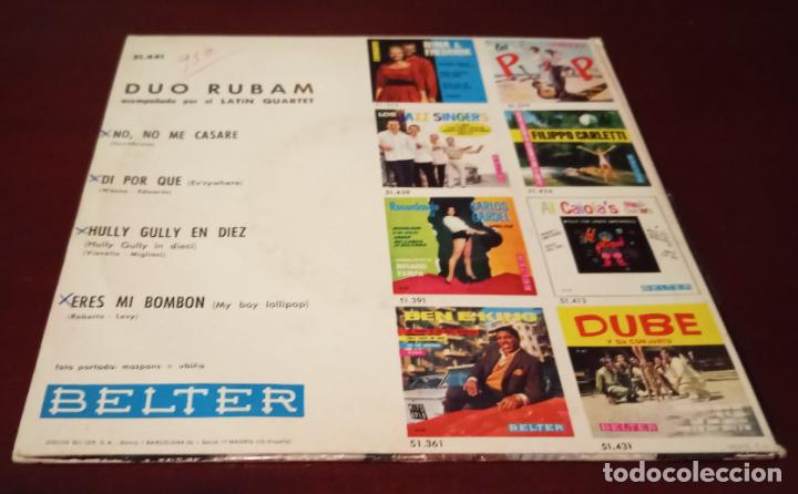 Discos de vinilo: DUO RUBAM - HULLY GULLY + 3 EP.S - 1964 - Foto 2