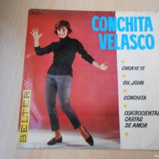 Discos de vinilo: CONCHITA VELASCO, EP, CHICA YE YE + 3, AÑO 1965, BELTER 51.521