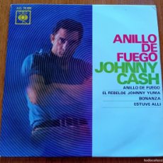Discos de vinilo: JOHNNY CASH ANILLO DE FUEGO + 3 (CBS-ESPAÑA 1963) EP EX/VG+ A EX