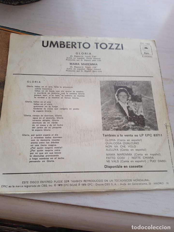 Discos de vinilo: Umberto tozzi gloria - Foto 2