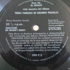 Discos de vinilo: TEMAS FAMOSOS DE GRANDES PELÍCULAS - FLEXIDISC 7” ED ESPAÑOLA 1973. MUY BUEN ESTADO (VG+)