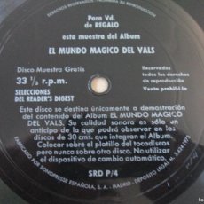 Discos de vinilo: EL MUNDO MÁGICO DEL VALS - FLEXI DISC, ED ESPAÑOLA 7” 1973. MUY BUEN ESTADO (VG+)