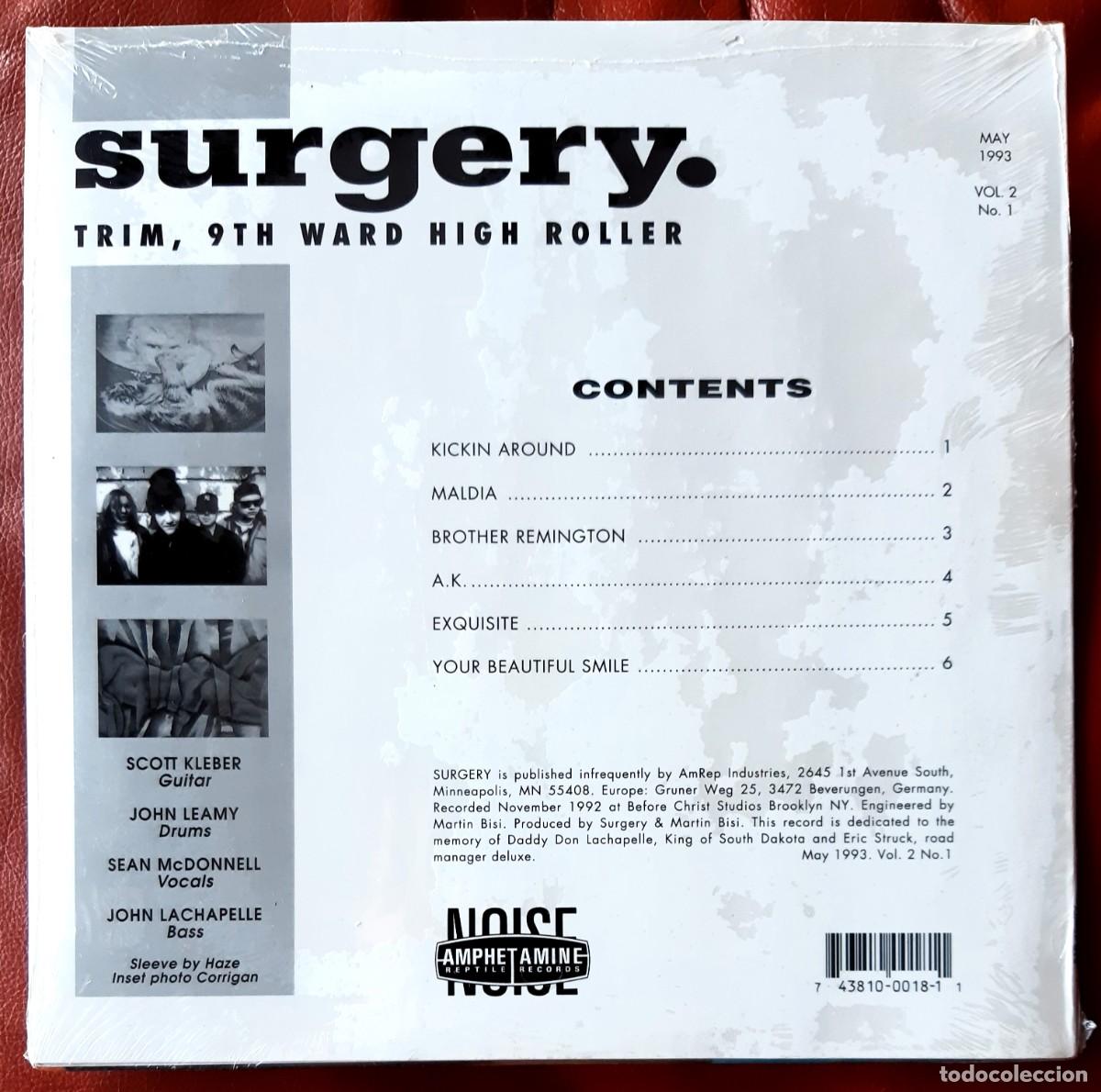 Discos de vinilo: SURGERY - TRIM, 9TH WARD HIGH ROLLER 10&rdquo; - Foto 2