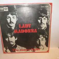 Discos de vinilo: THE BEATLES LADY MADONNA / THE INNER LIGHT 1968 ORIGINAL SPAIN SINGLE ODEONBUENISIMO ESTADO,BARATO