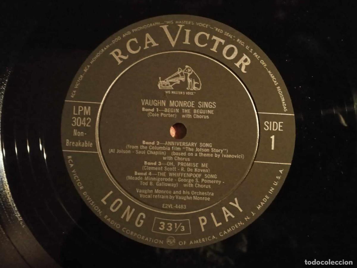Discos de vinilo: VAUGHN MONROE - SINGS - 1952 - US - 10 - RCA - Foto 3