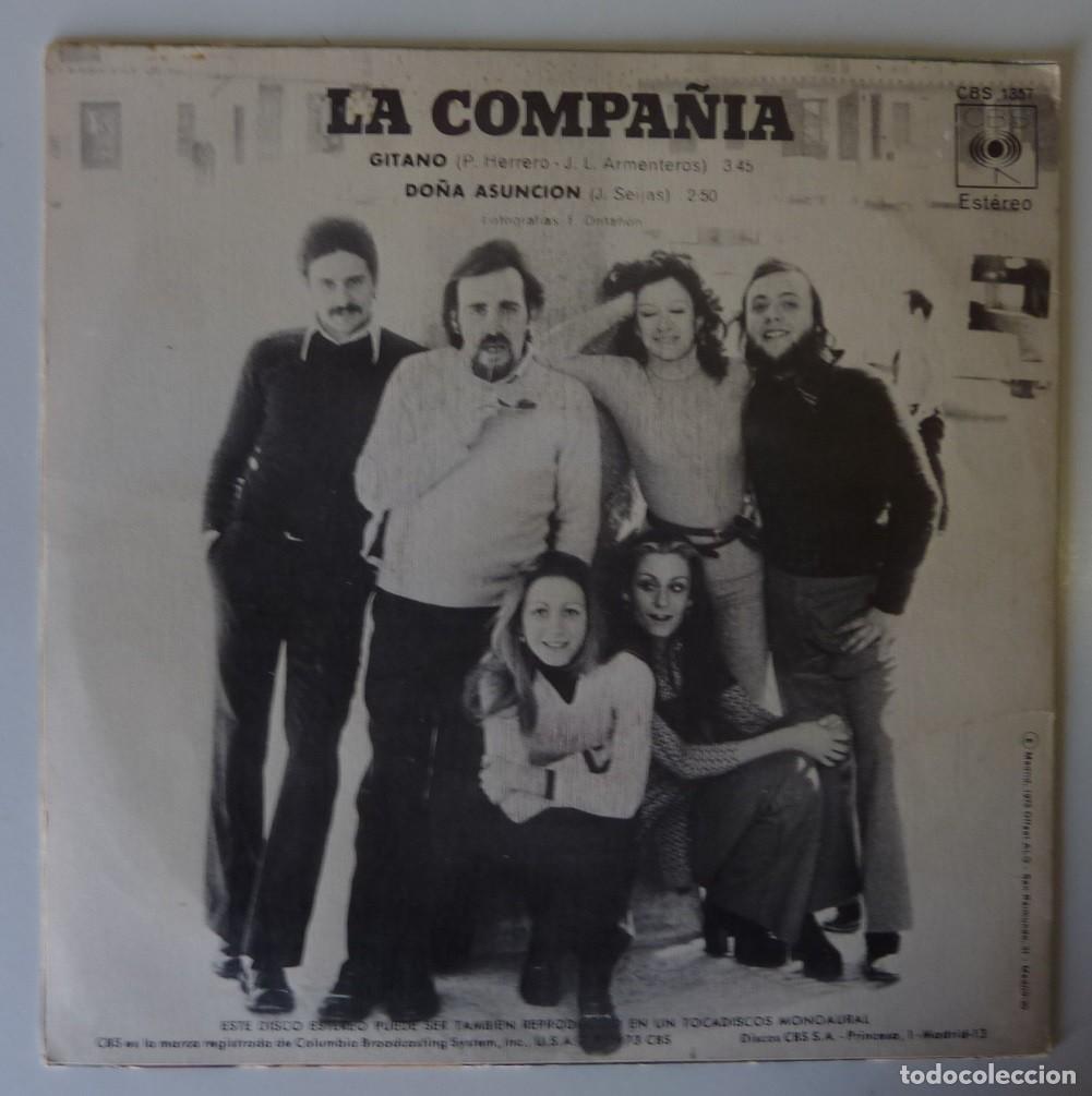 Discos de vinilo: LA COMPA&Ntilde;IA // GITANO // 1973 // SINGLE - Foto 2