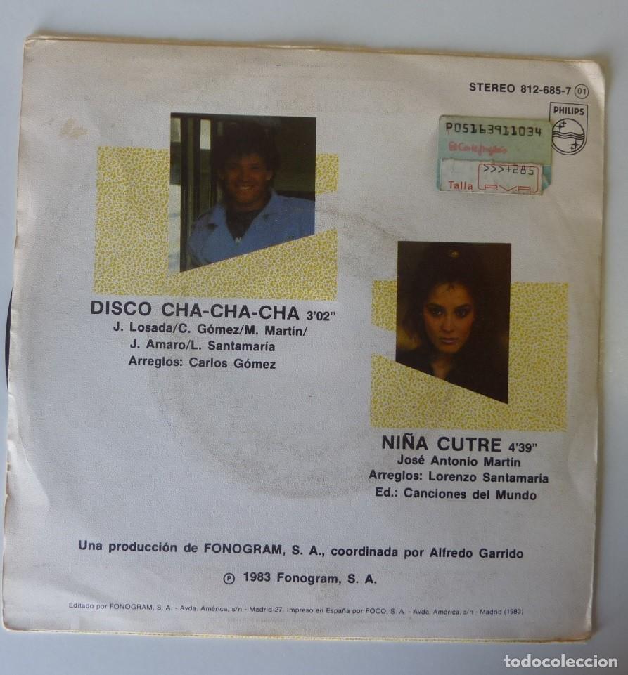 Discos de vinilo: LORENZO SANTAMARIA // DISCO CHA-CHA-CHA // 1983 // SINGLE - Foto 2