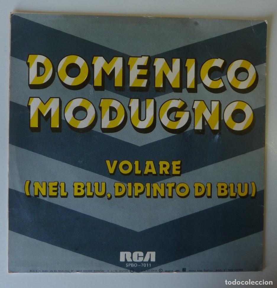 Discos de vinilo: DOMENICO MODUGNO // VOLARE // 1984// SINGLE - Foto 2