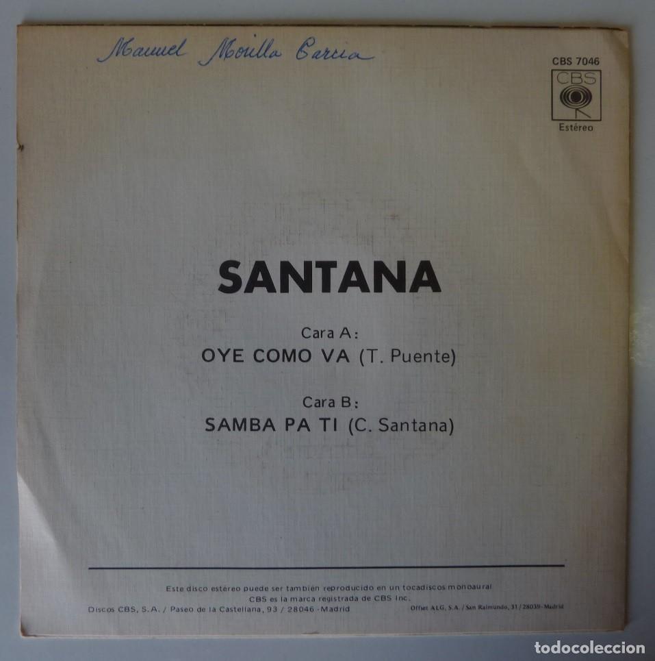 Discos de vinilo: SANTANA // OYE COMO VA // 1971 // SINGLE - Foto 2