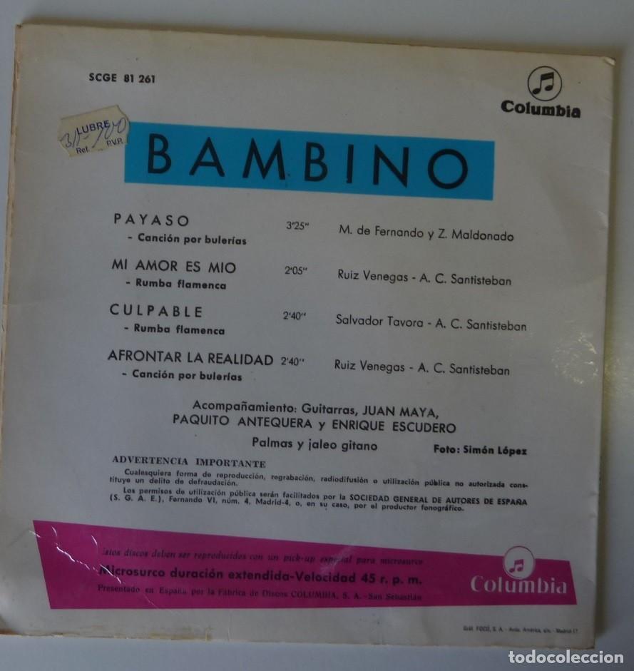 Discos de vinilo: BAMBINO // PAYASO+3 // 1967 // EP - Foto 2