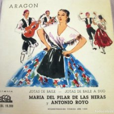 Discos de vinilo: MARÍA DEL PILAR DE LAS HERAS, ANTONIO ROYO - ARAGÓN. EP, ED ESPAÑOLA 7” 1959. IMPECABLE (NM)