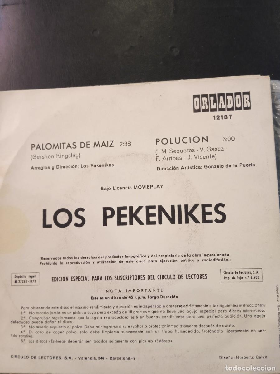Discos de vinilo: LOS PEKENIKES- PALOMITAS DE MAIZ. SINGLE - Foto 2