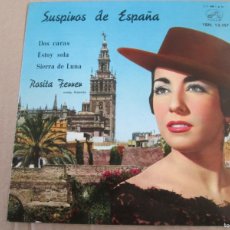 Discos de vinilo: ROSITA FERRER - SUSPIROS DE ESPAÑA. EP 4 TEMAS, EDICIÓN ESPAÑOLA 7” DE 1959. COMO NUEVO (NM)