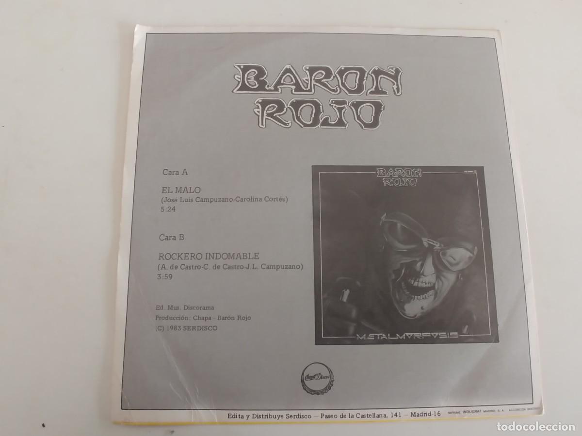 Discos de vinilo: BARON ROJO-SINGLE EL MALO - Foto 2