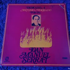 Discos de vinilo: JOAN MANUEL SERRAT – DEDICADO A ANTONIO MACHADO, POETA ,VINYL LP 1969 SPAIN GATEFOLD NLX-1015 S